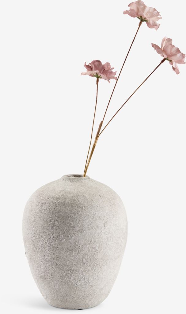 Vase IVAR D17xH21cm white/grey