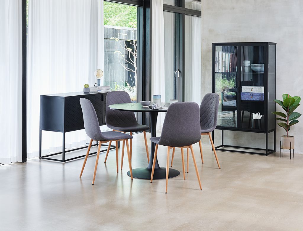 Sideboard VIRUM 3 doors black