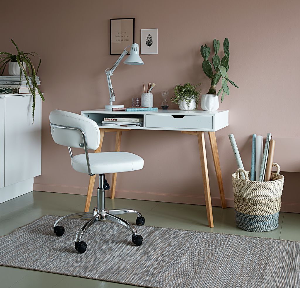 Desk TAMHOLT 50x100 white/natural