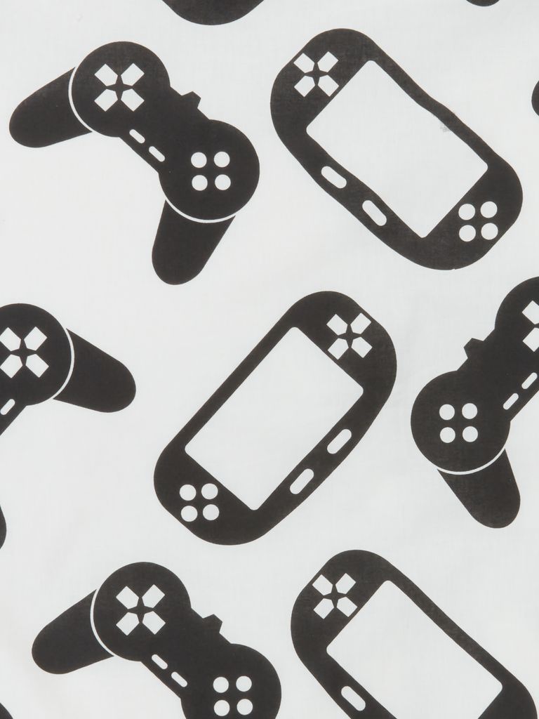 Duvet cover set GAMING Single black