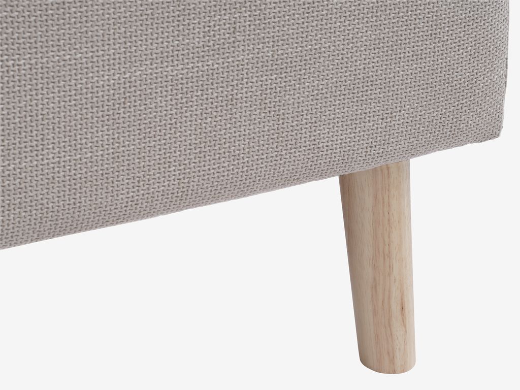 Bed frame KONGSBERG King beige fabric