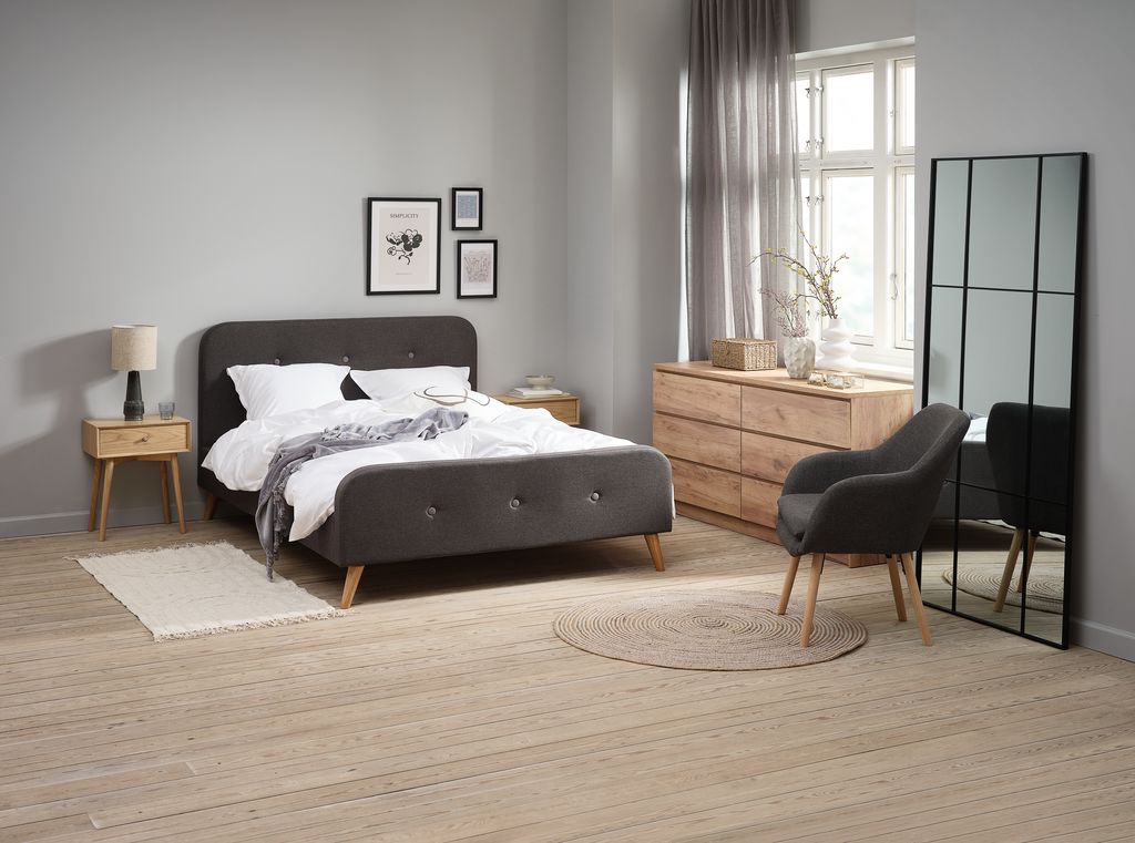 Bedside table HOKKSUND 1 drawer natural oak
