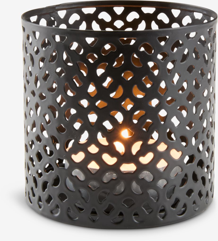 Tealight holder ERLAND D6xH6cm black