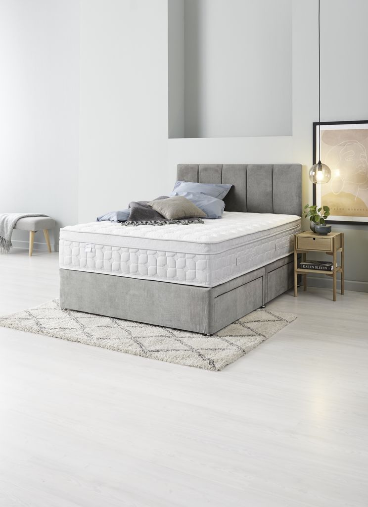 Headboard H50 STITCHED Double Grey-49