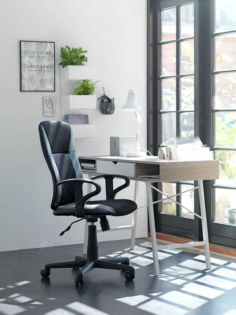 Desk ABBETVED 48x120 oak/white