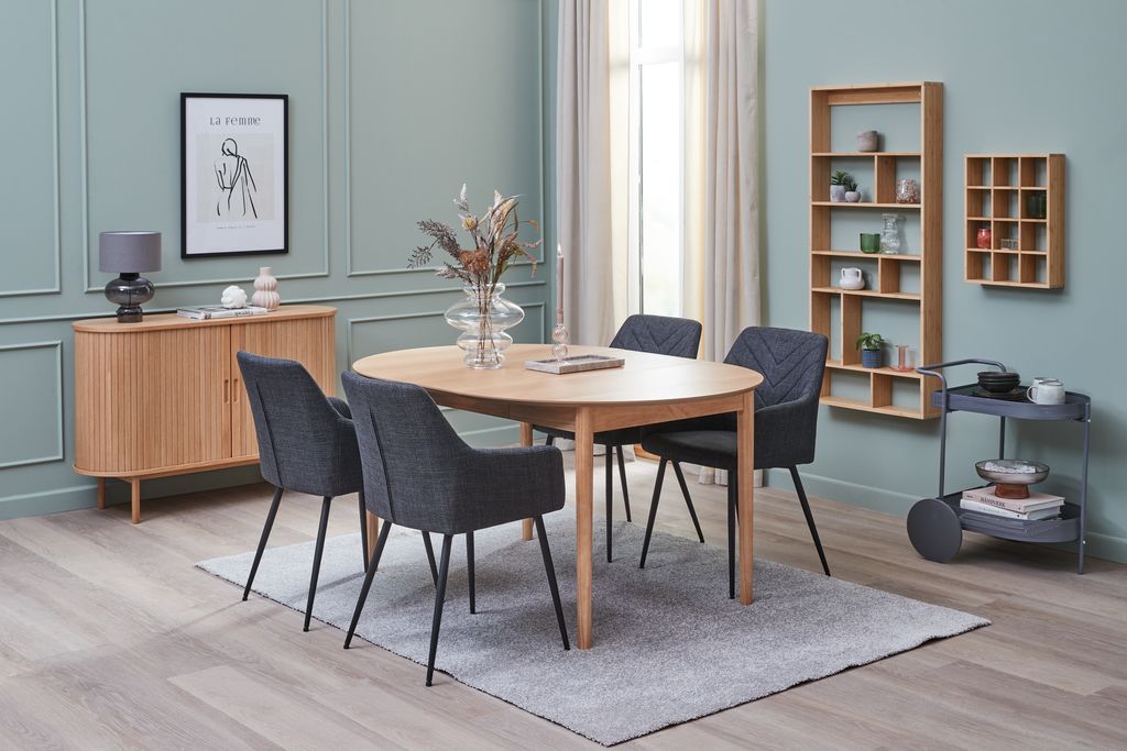 Sideboard LYNGVIG 120 cm 2 tambour doors natural oak