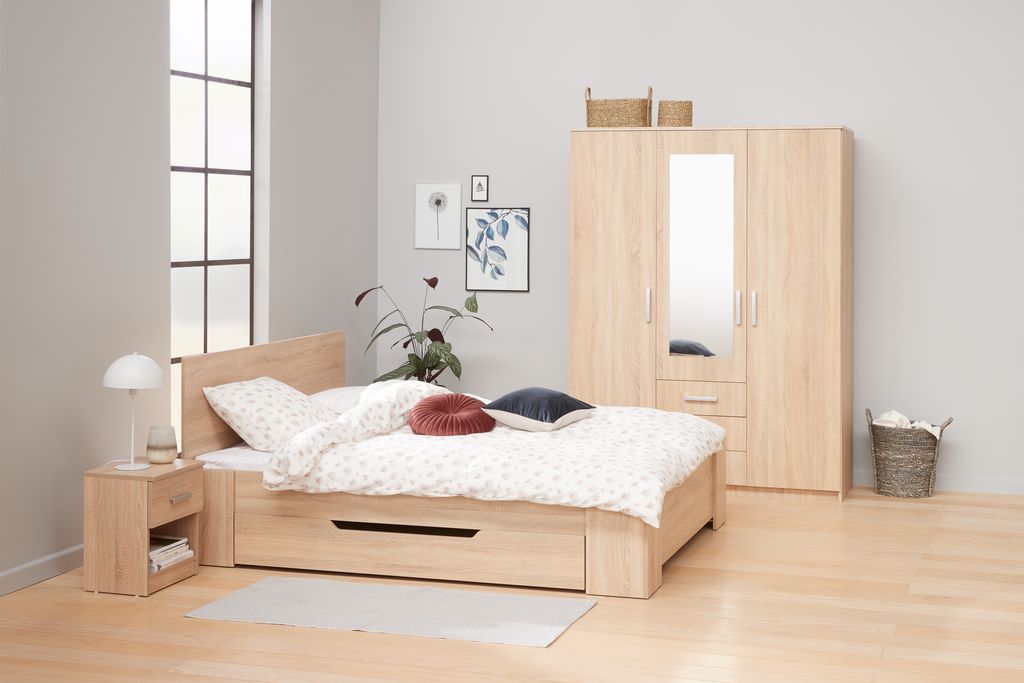 Bedside table TAPDRUP 1 drawer oak