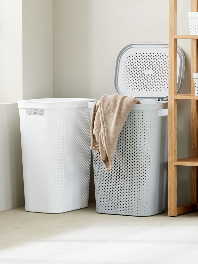 Laundry basket INFINITY plastic white