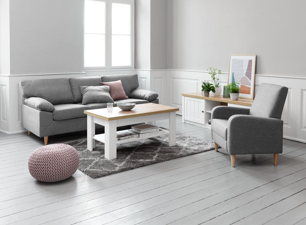 Armchair GEDVED grey fabric