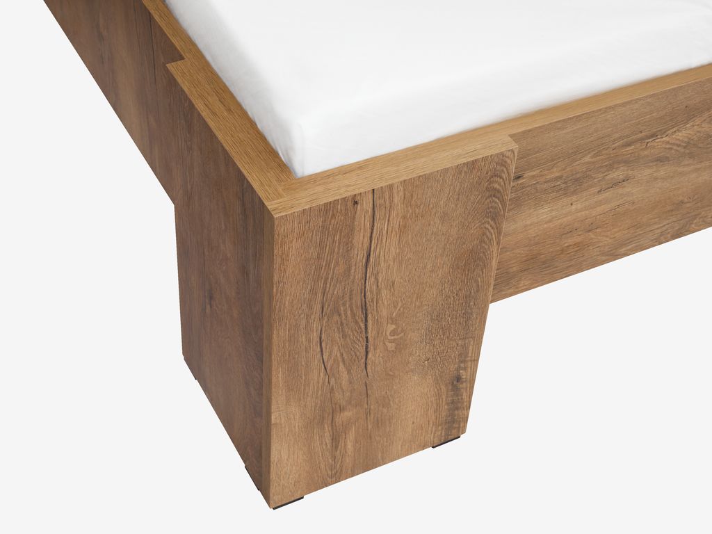 Bed frame VEDDE Euro Double wild oak