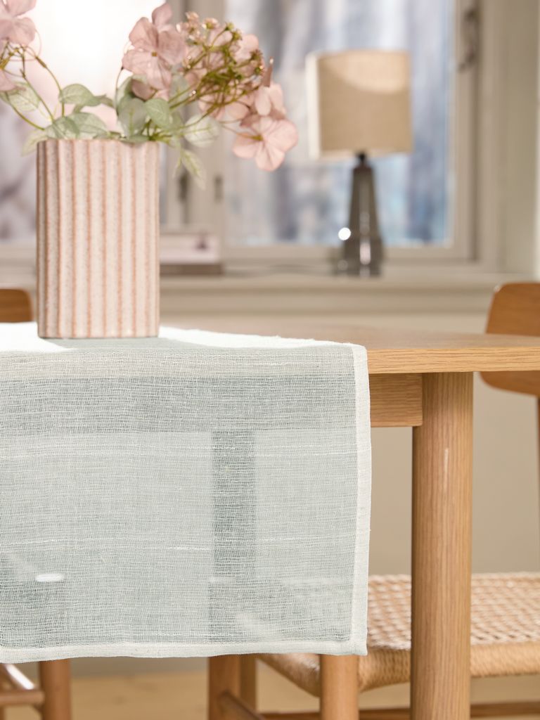 Table runner BREI 30x140 white/natural