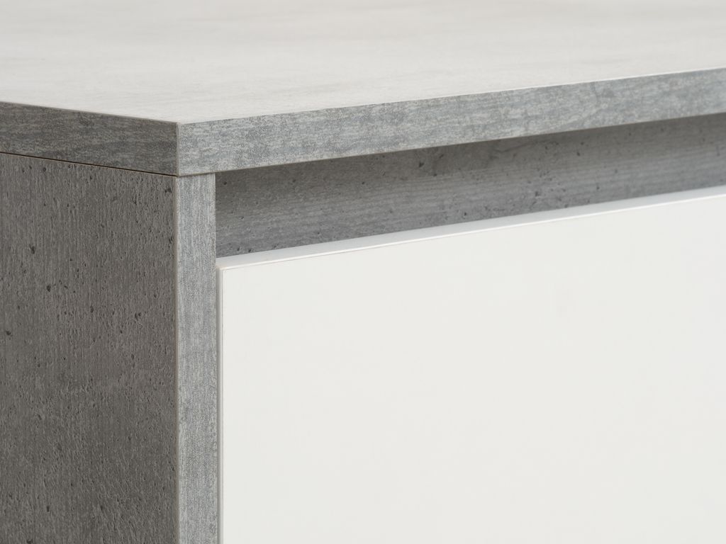 Wardrobe BILLUND 119x193 white/concrete
