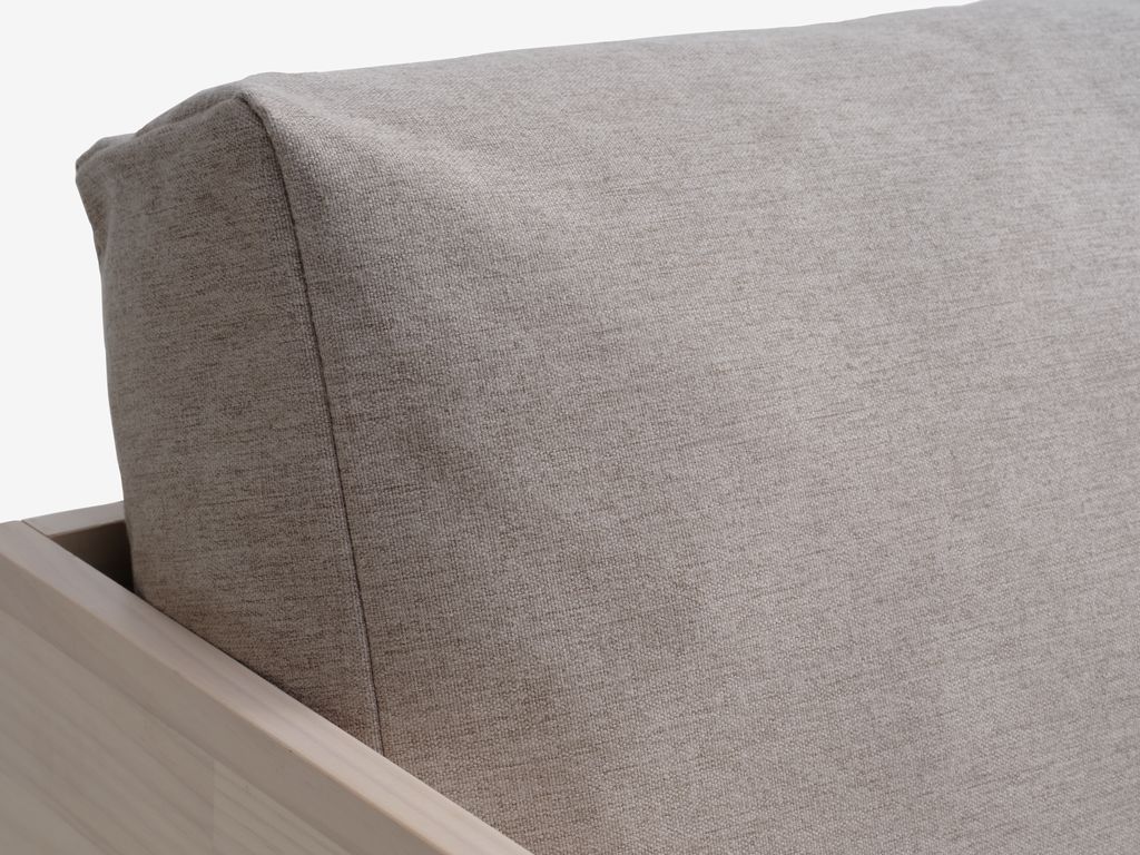 Daybed SOLLERUP 204x78 light grey fabric/pine