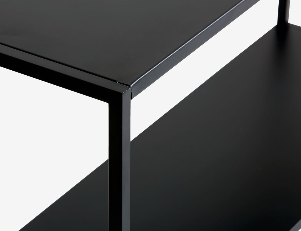 Console table VIRUM 26x80 w/shelf black