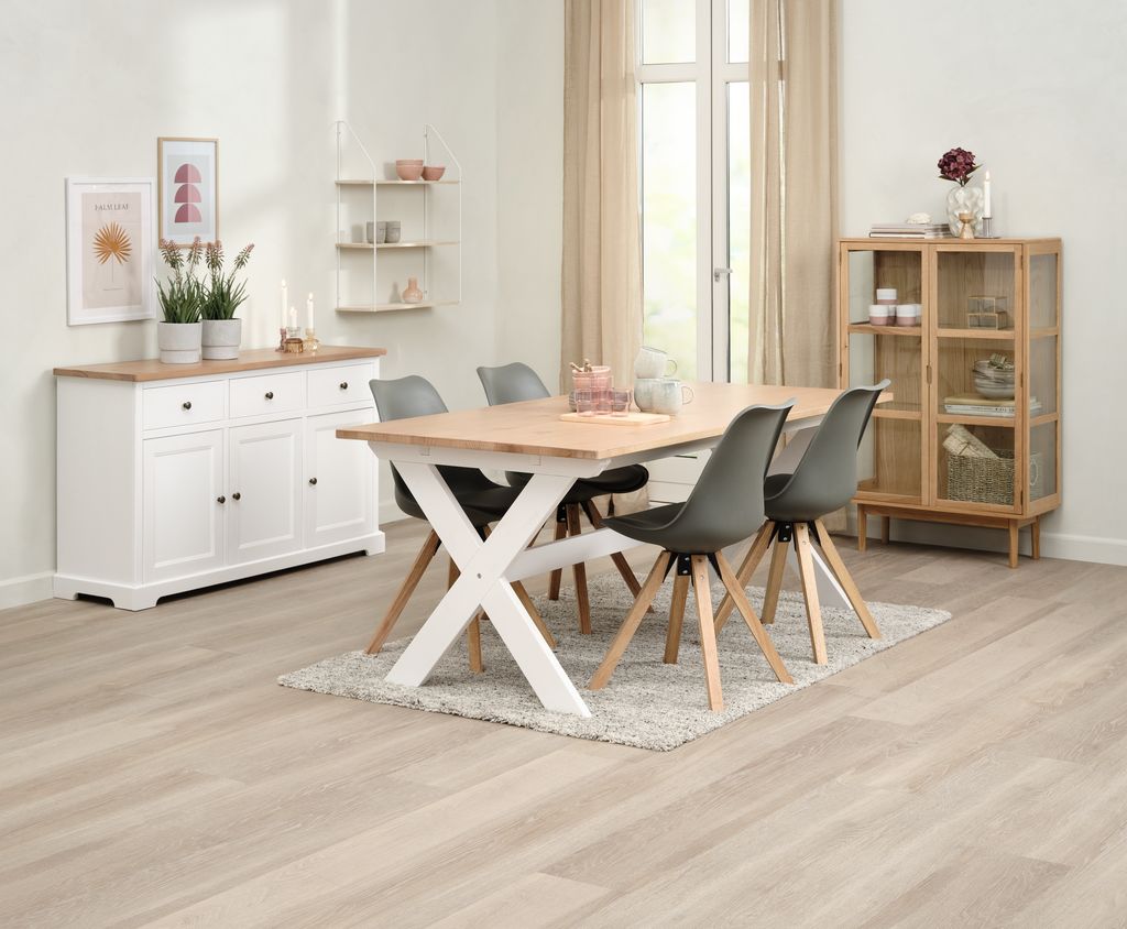 Wall shelf HEJLSMINDE 3 shelves white/natural
