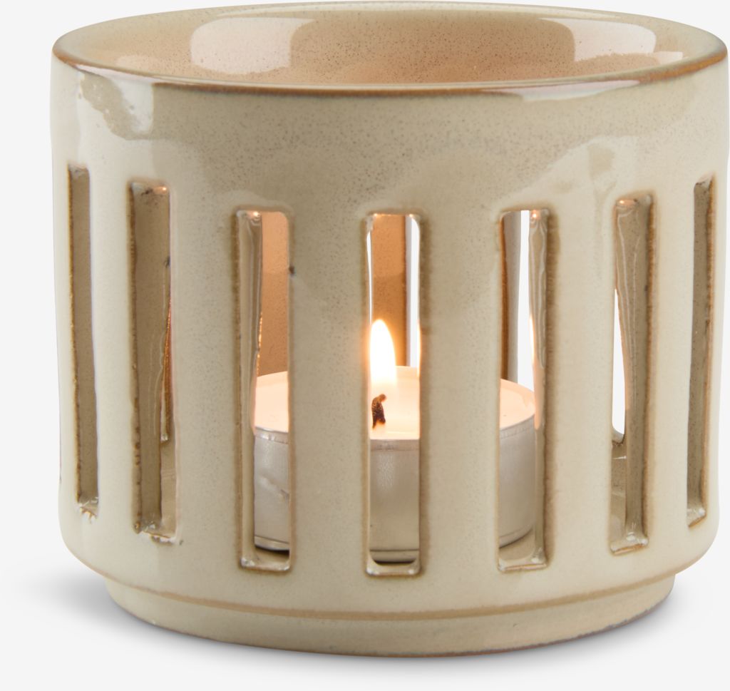 Tealight holder ANDERAS D8xH7cm sand