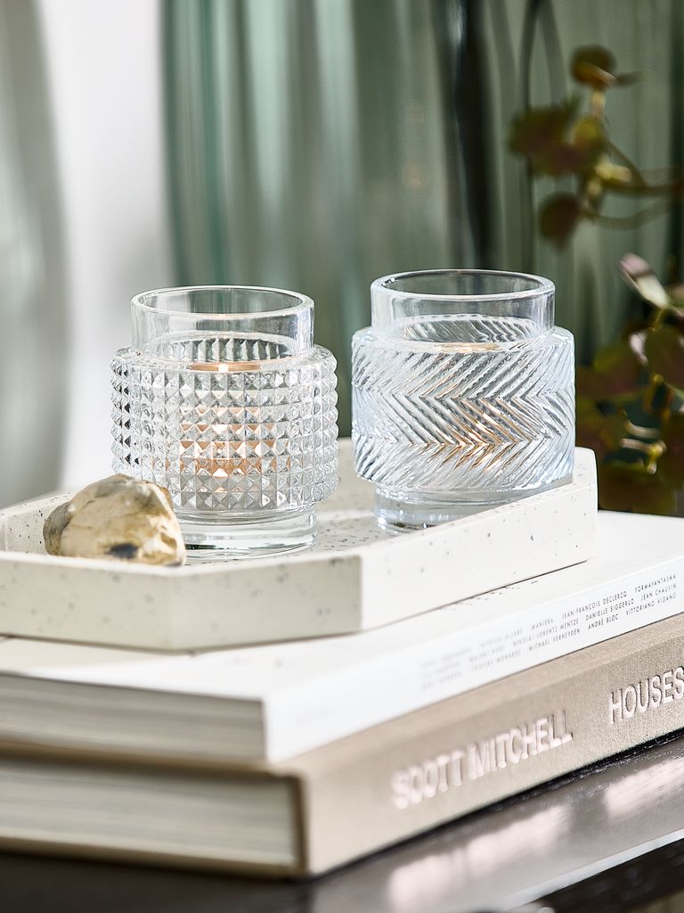 Decorative tray JESPER W14xL25cm white