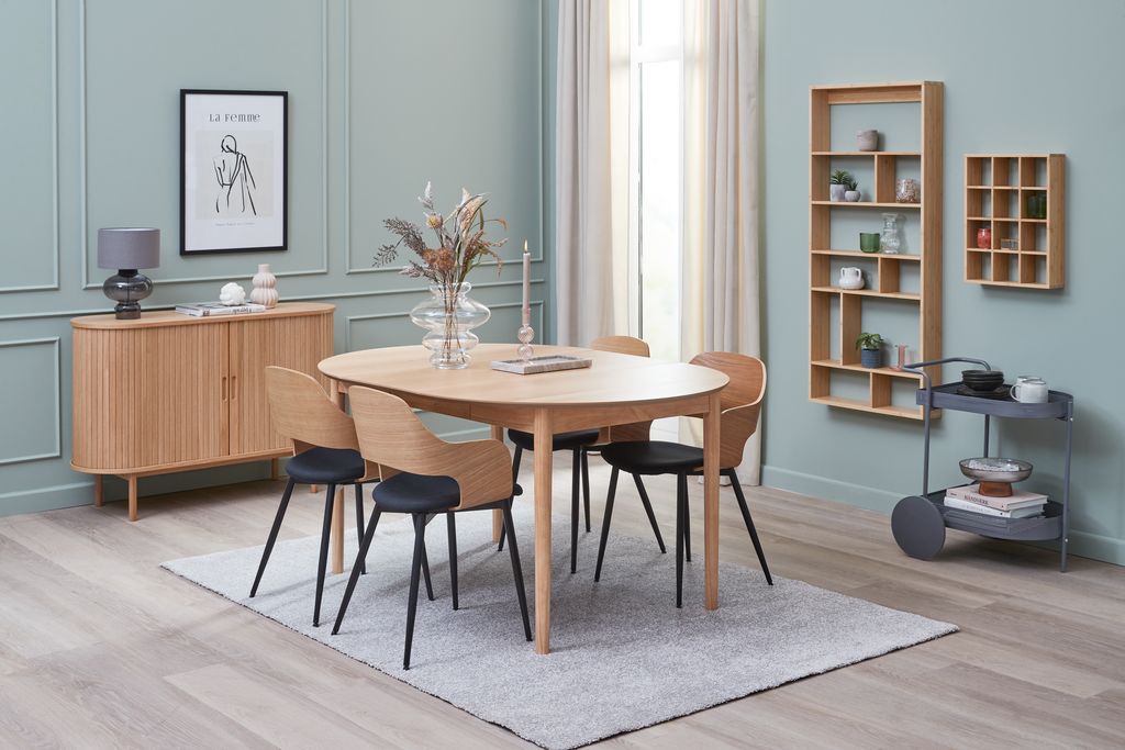Sideboard LYNGVIG 120 cm 2 tambour doors natural oak