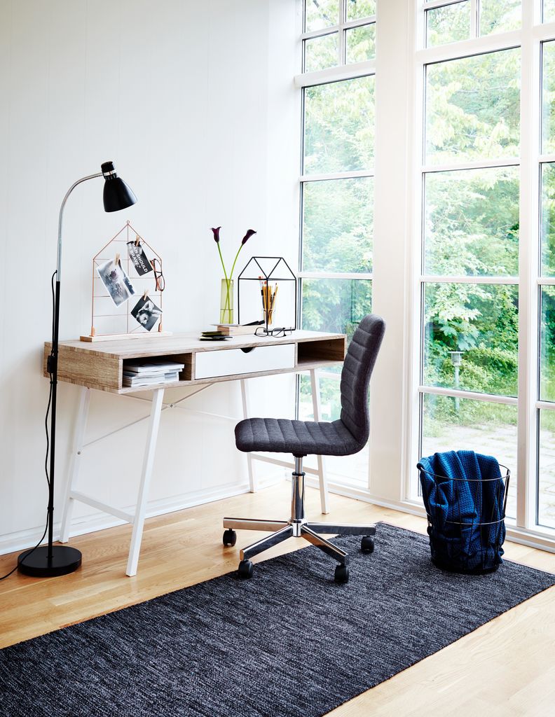 Desk ABBETVED 48x120 oak/white
