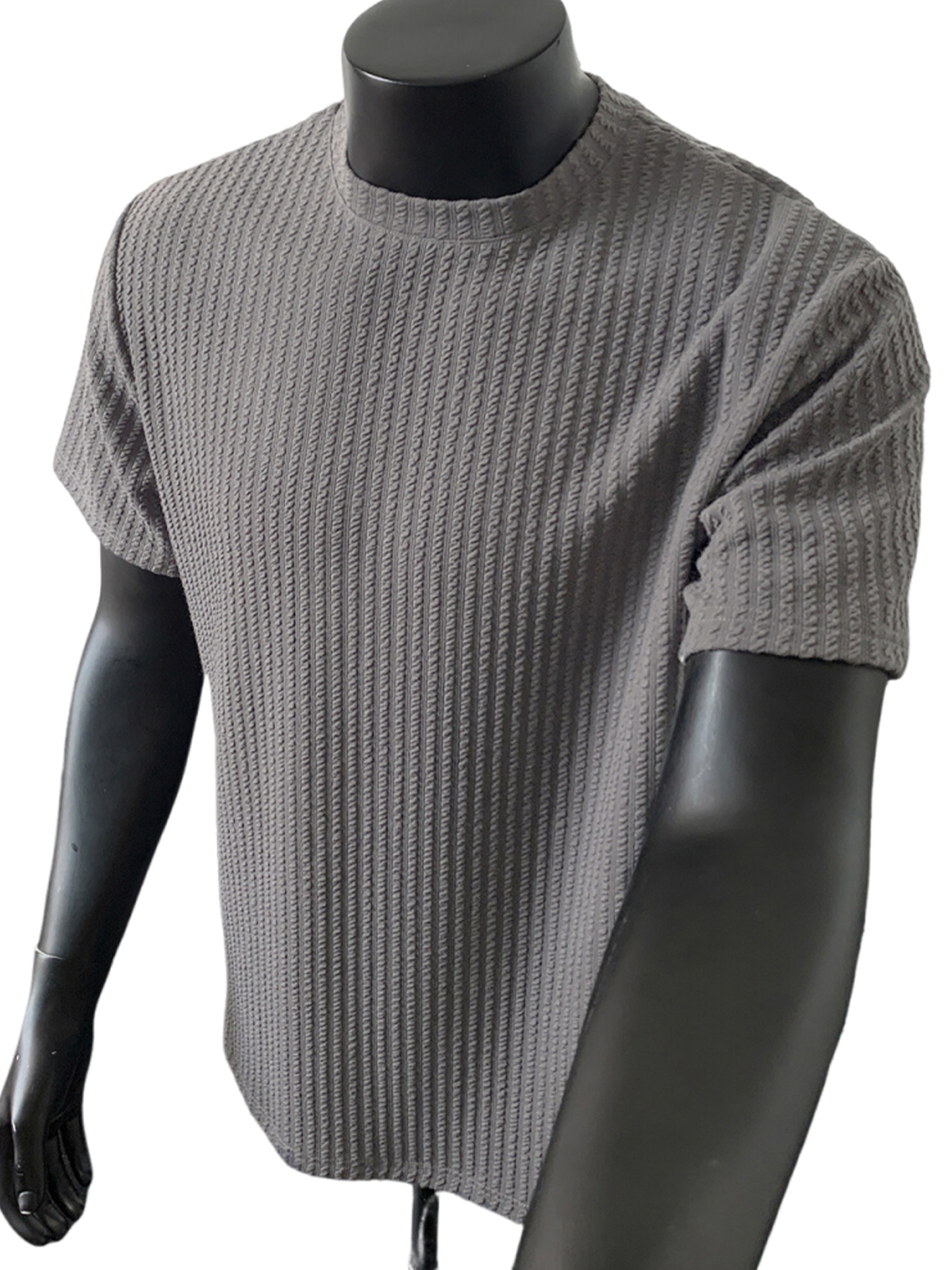 Men's High-end Snake Jacquard Minimalist Texture Fashion Casual Daily Short-sleeved T-shirt