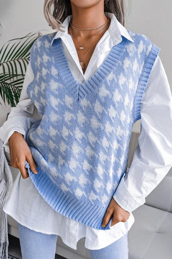 Houndstooth Sweater Vest