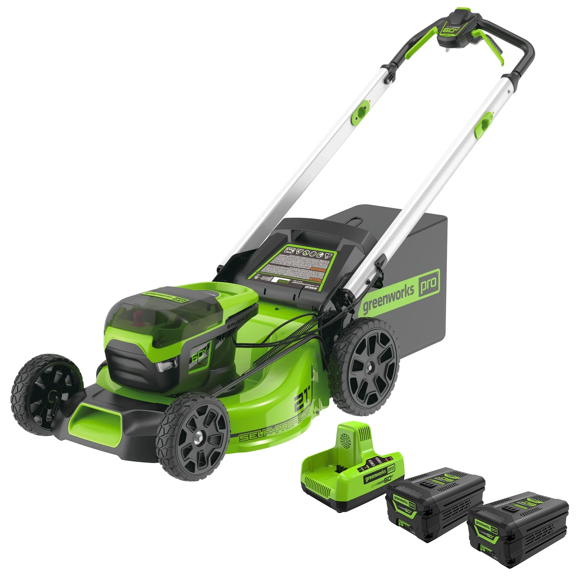 Greenworks 60V 21" Cordless Brushless SelfPropelled Lawn Mower with