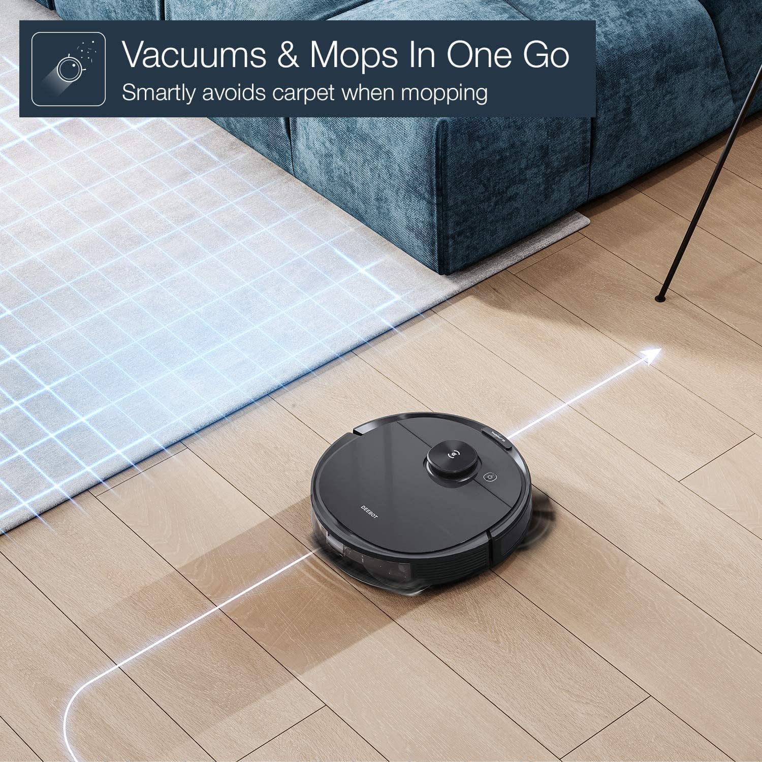 ECOVACS DEEBOT N8+ AllInOne Robot Vacuum Cleaner and Mop, AutoEmpty