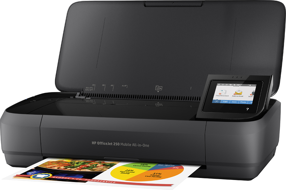 HP OfficeJet 250 Mobile Wireless AllInOne Inkjet Printer Black