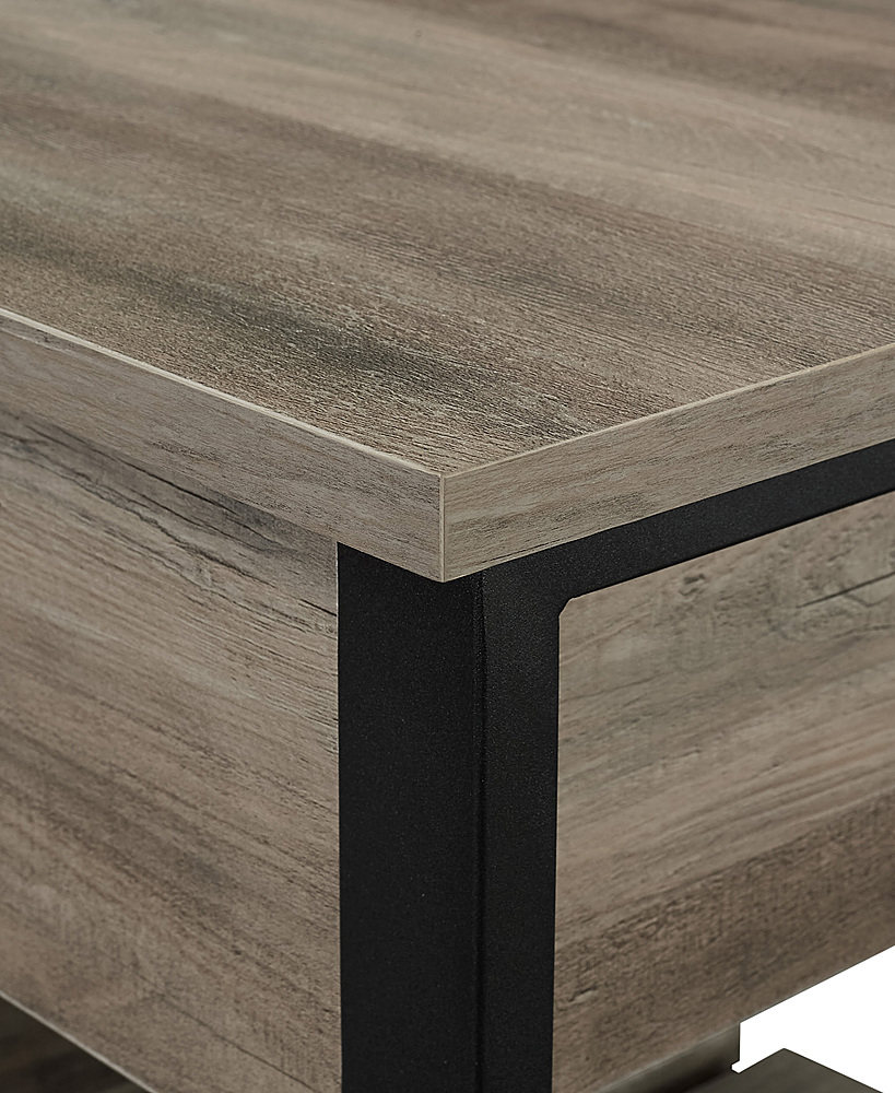 Walker Edison Park City 48" Modern Farmhouse Storage Bench Grey Wash