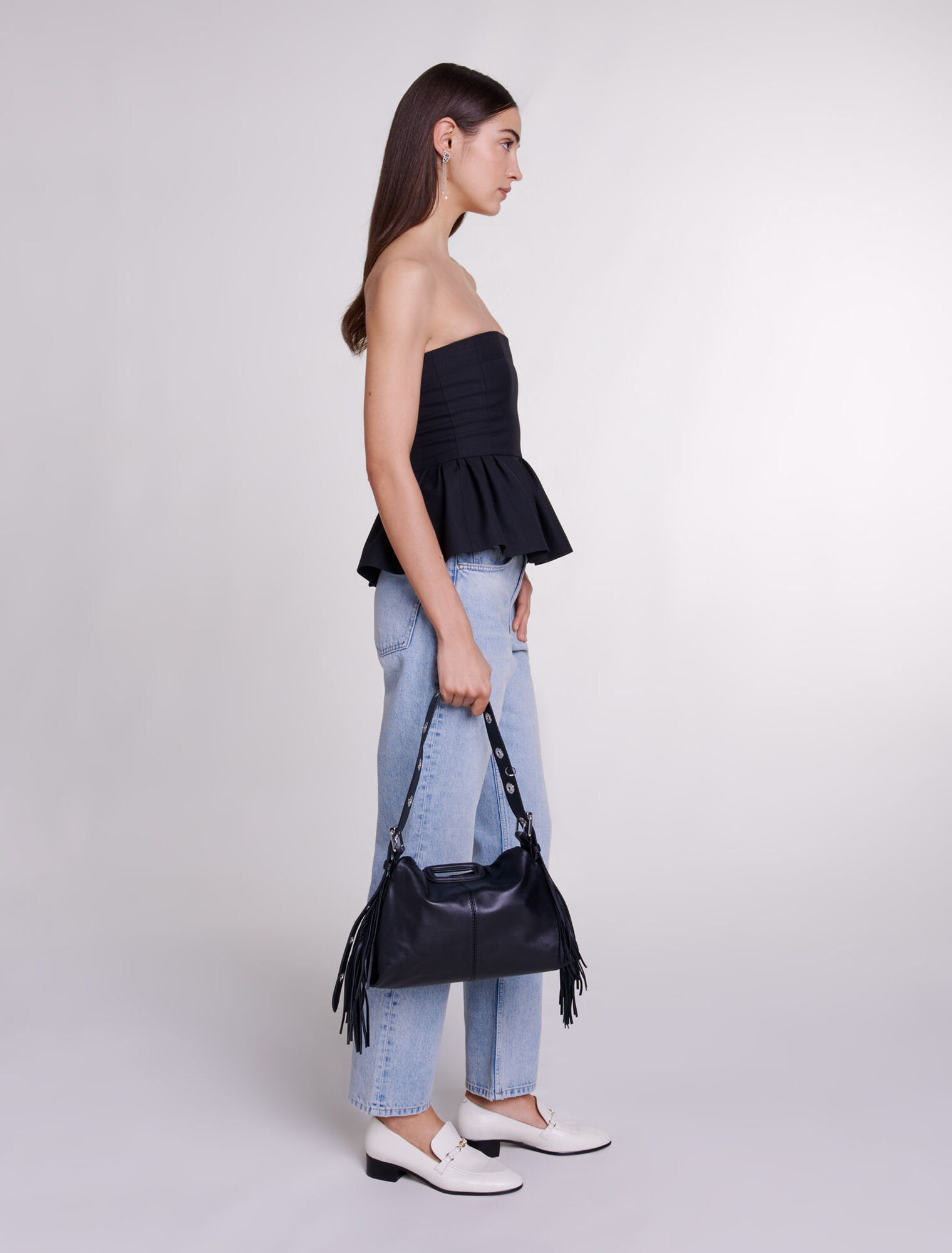 Bustier top with basque