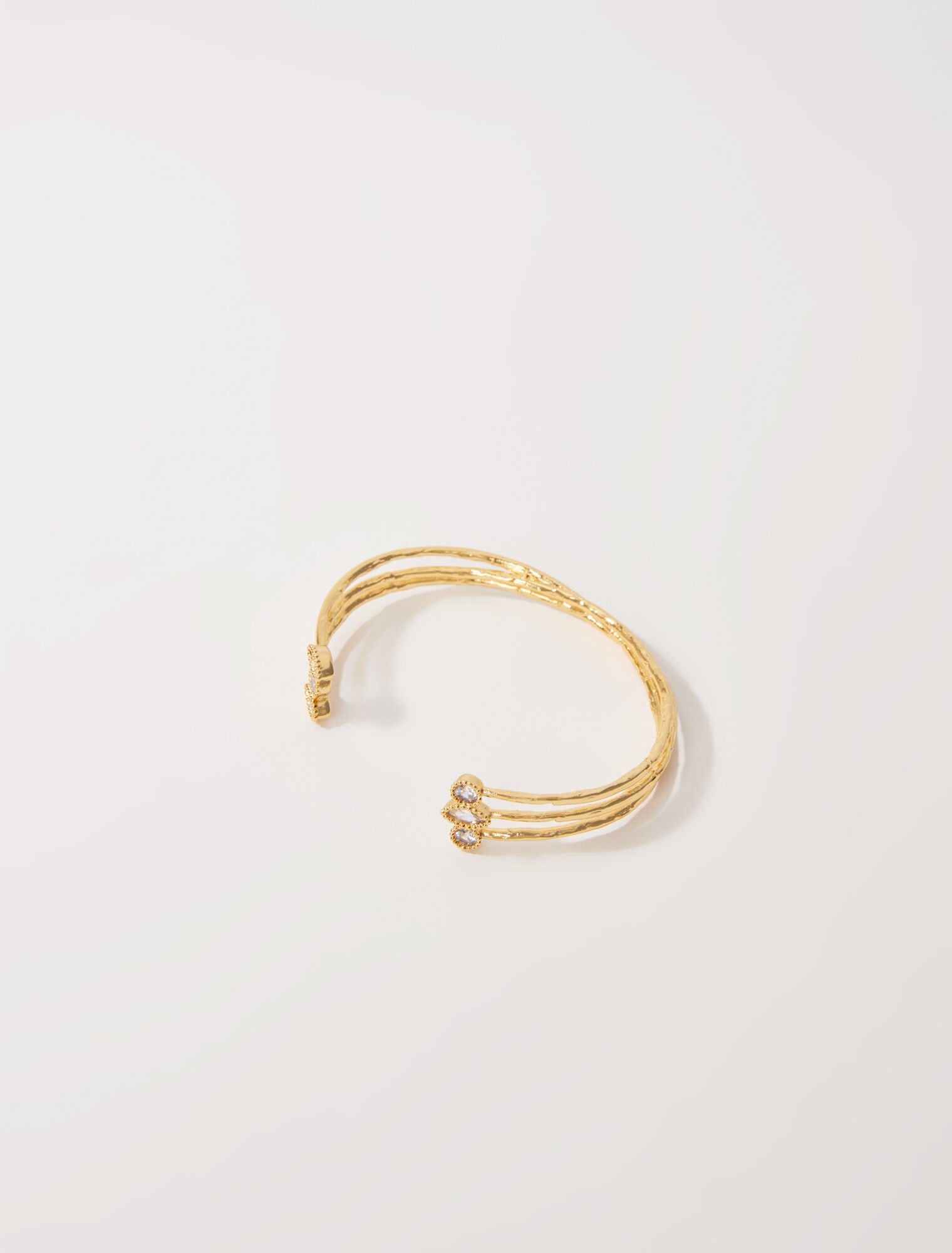 Gold-plated recycled brass bracelet