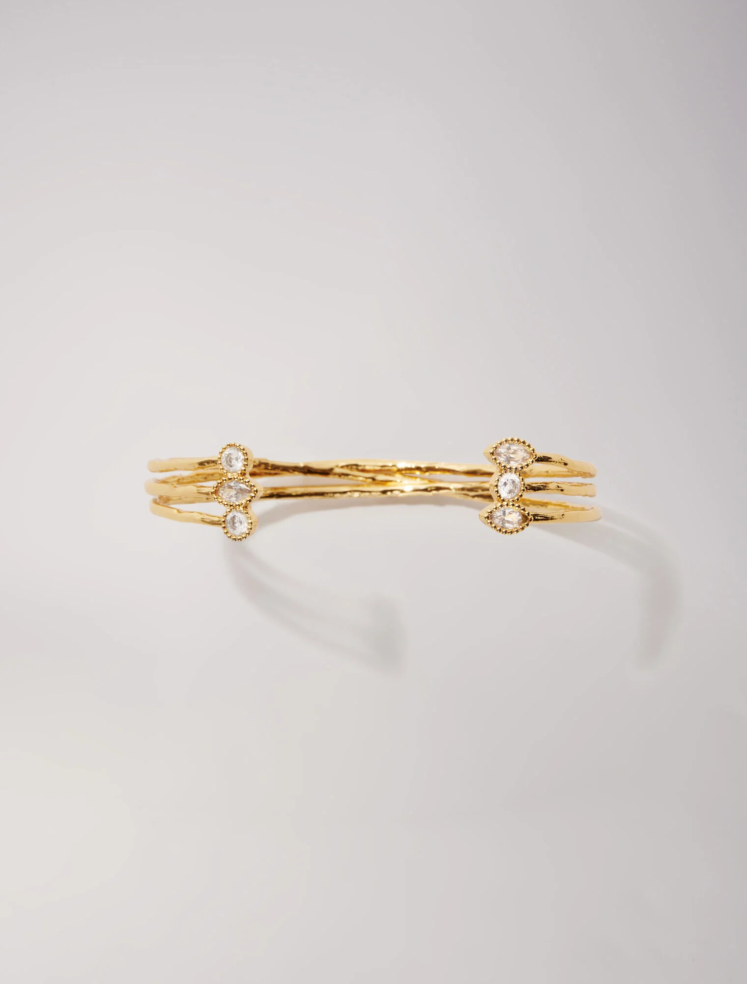 Gold-plated recycled brass bracelet