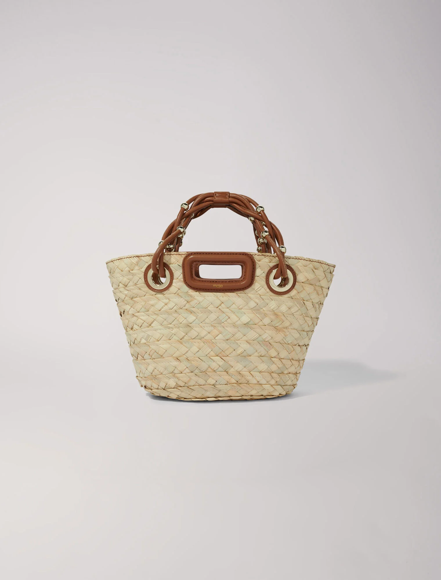 Mini woven basket bag