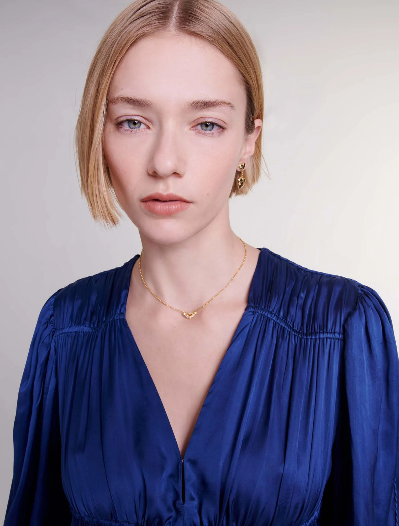 Short satin-look dress