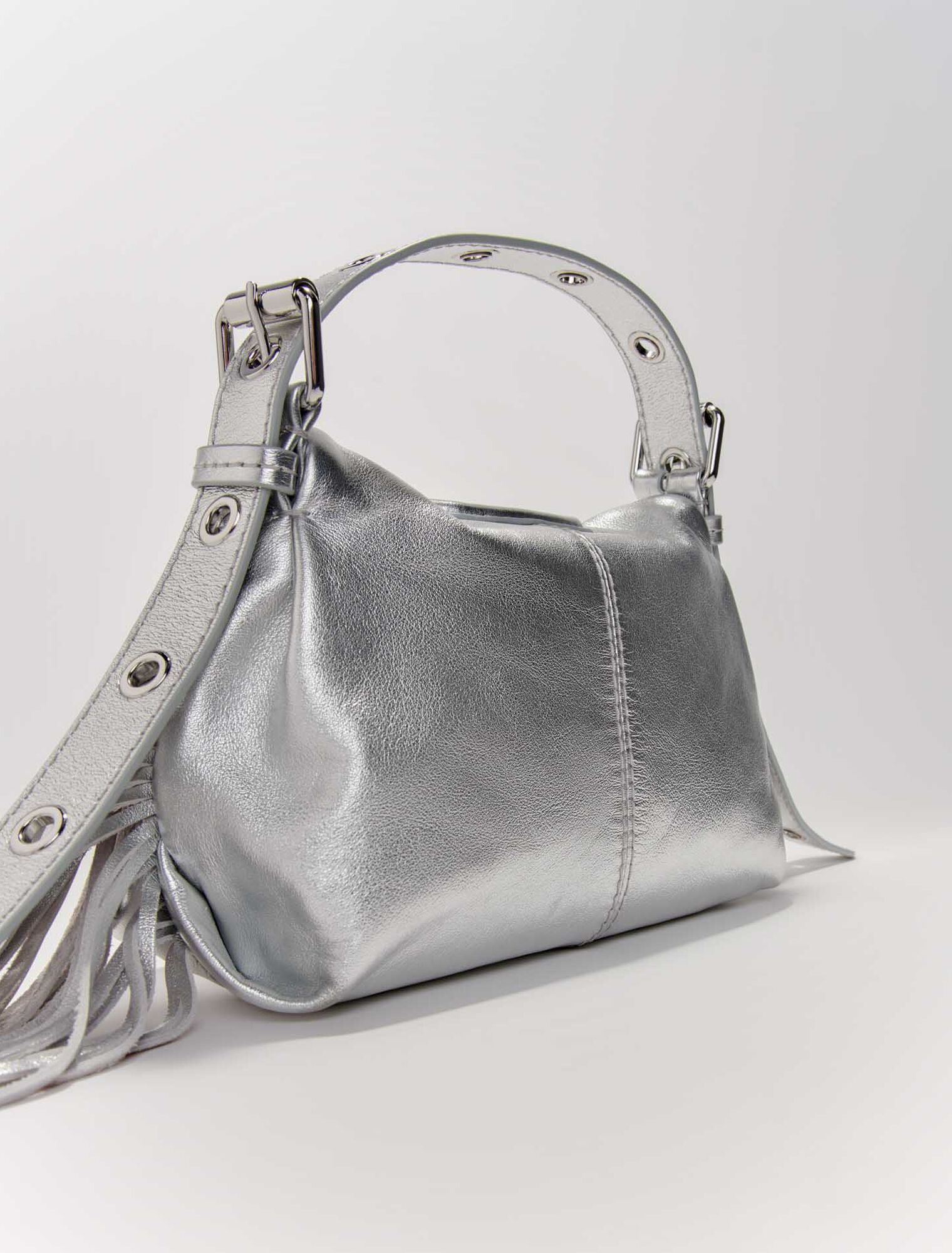 Metallic leather mini Miss M bag
