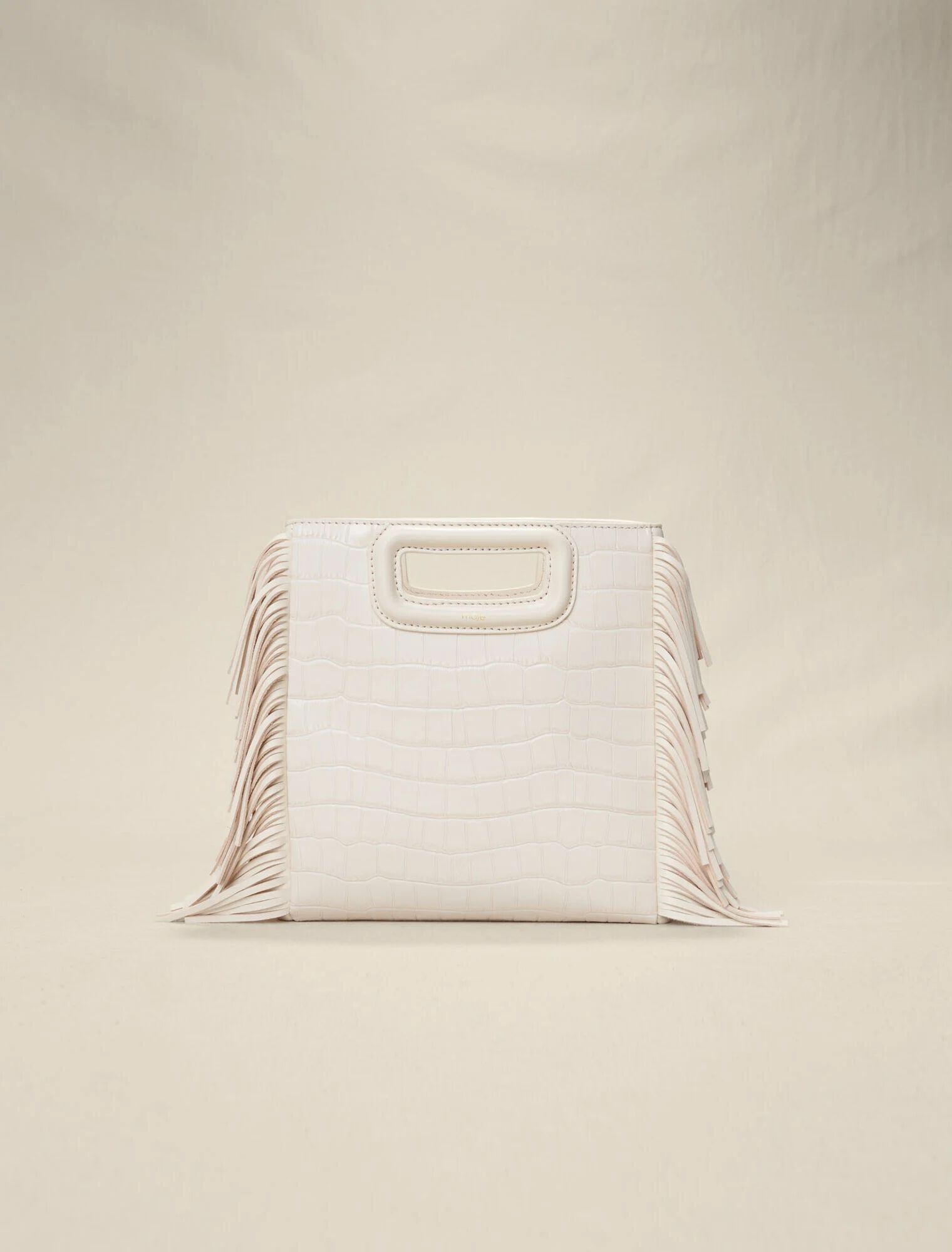M bag in crocodile-effect leather