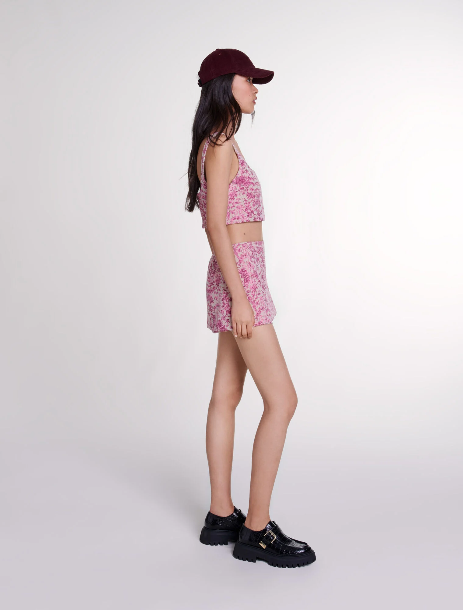 Layered Toile de Jouy shorts