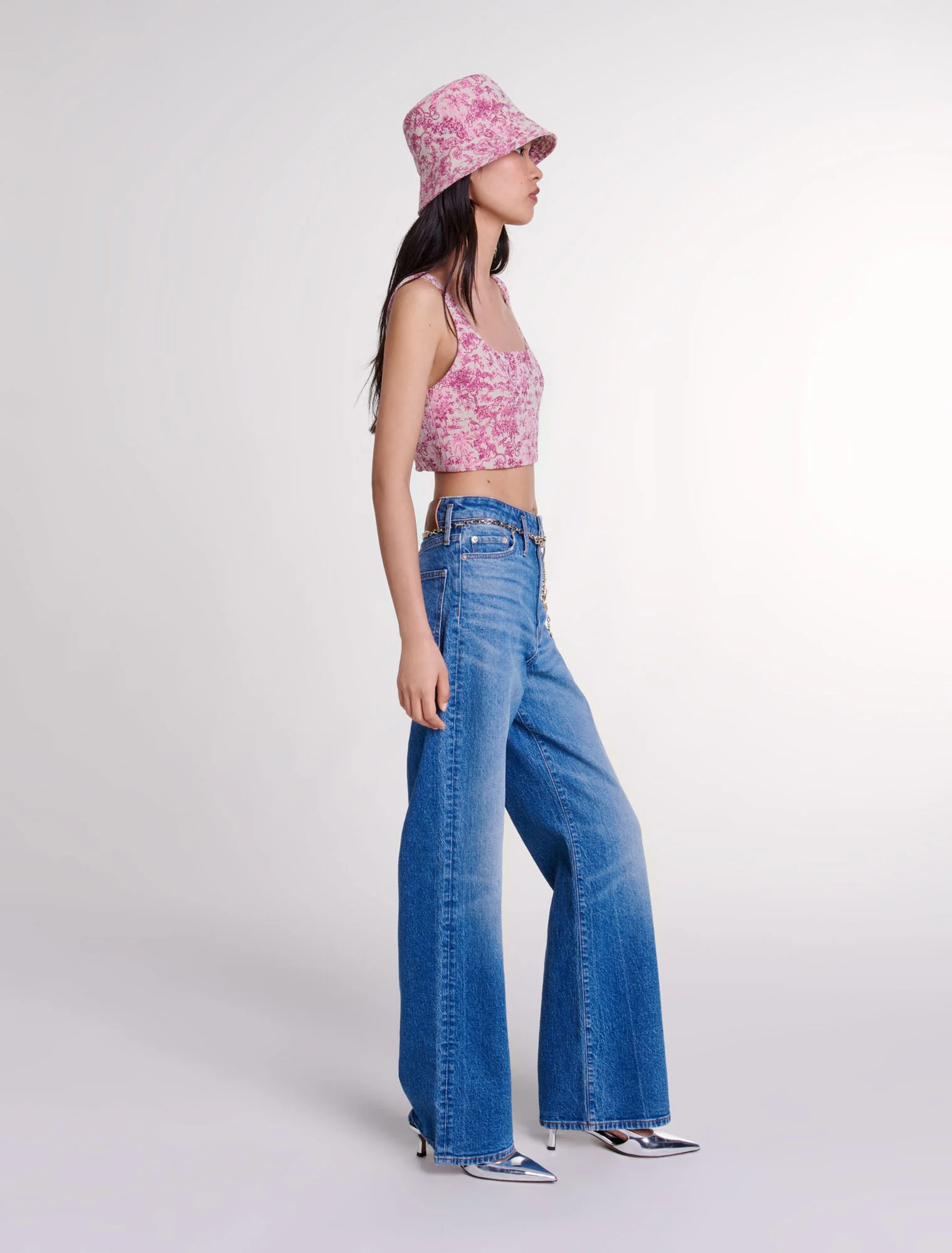 Toile de Jouy crop top