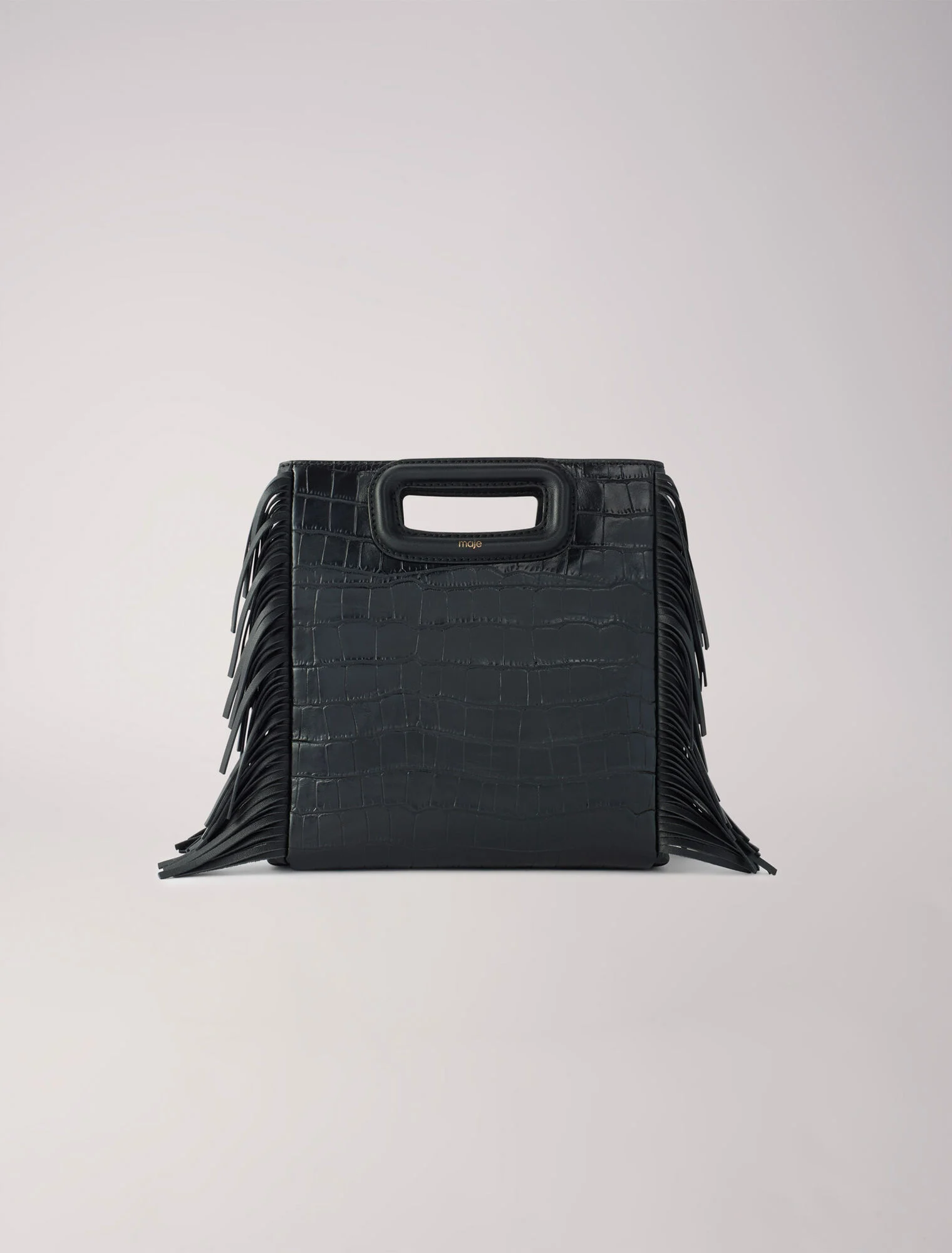 M bag in crocodile-effect leather