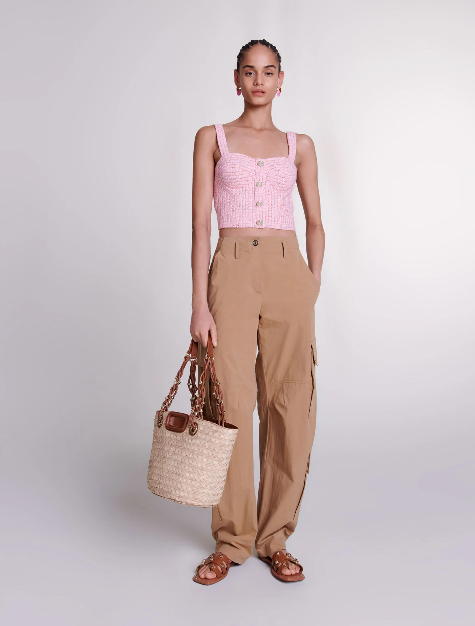 Tweed crop top