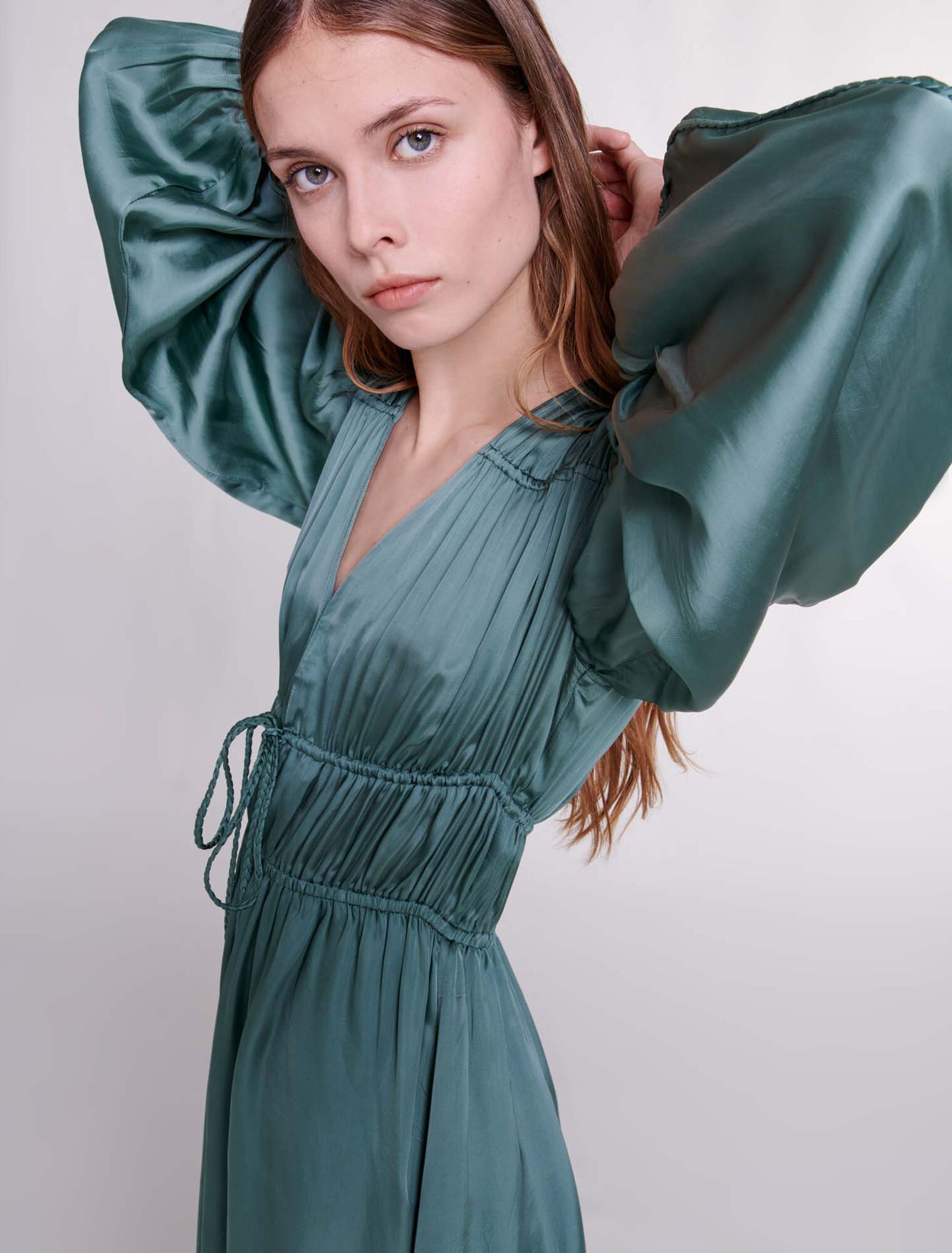 Satin-look maxi dress