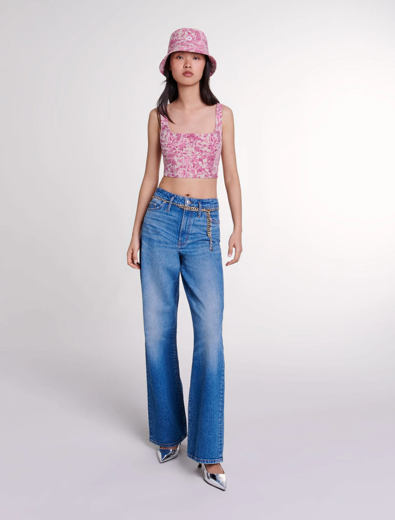 Toile de Jouy crop top