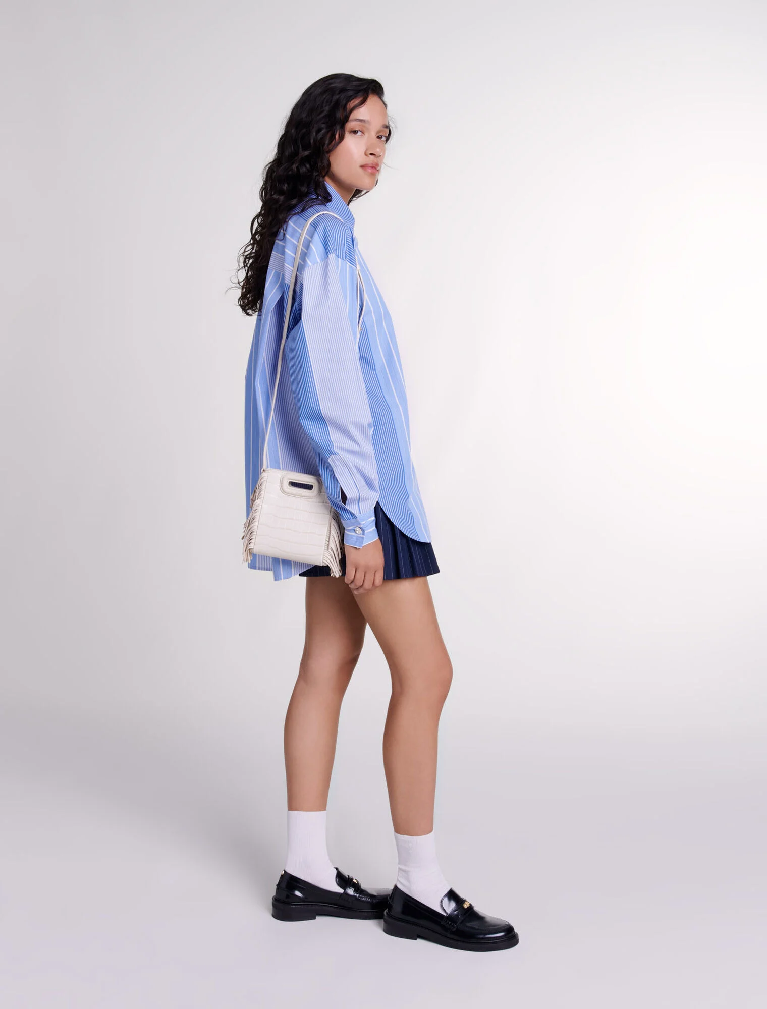 Striped patchwork shirt