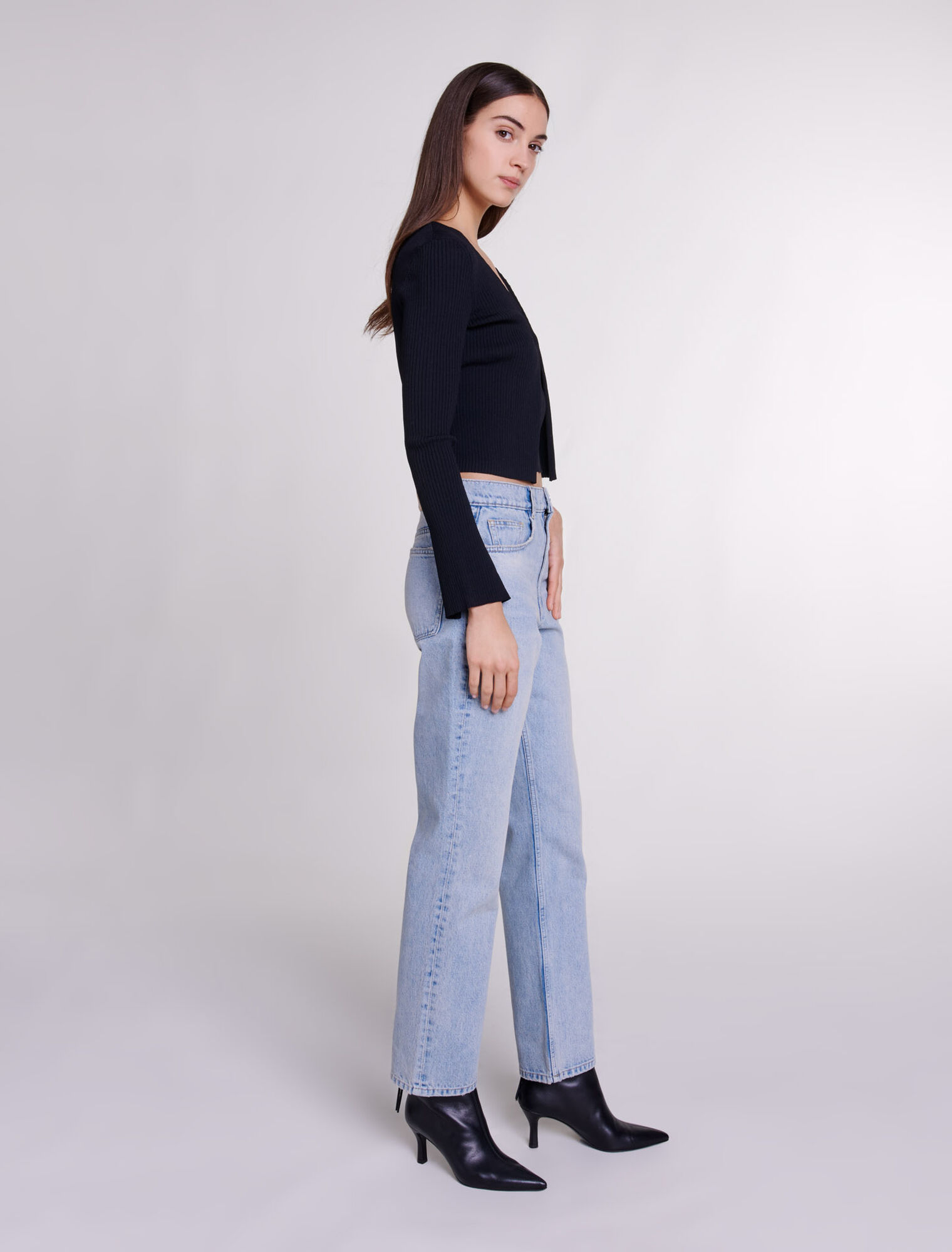 Stretch knit twin set