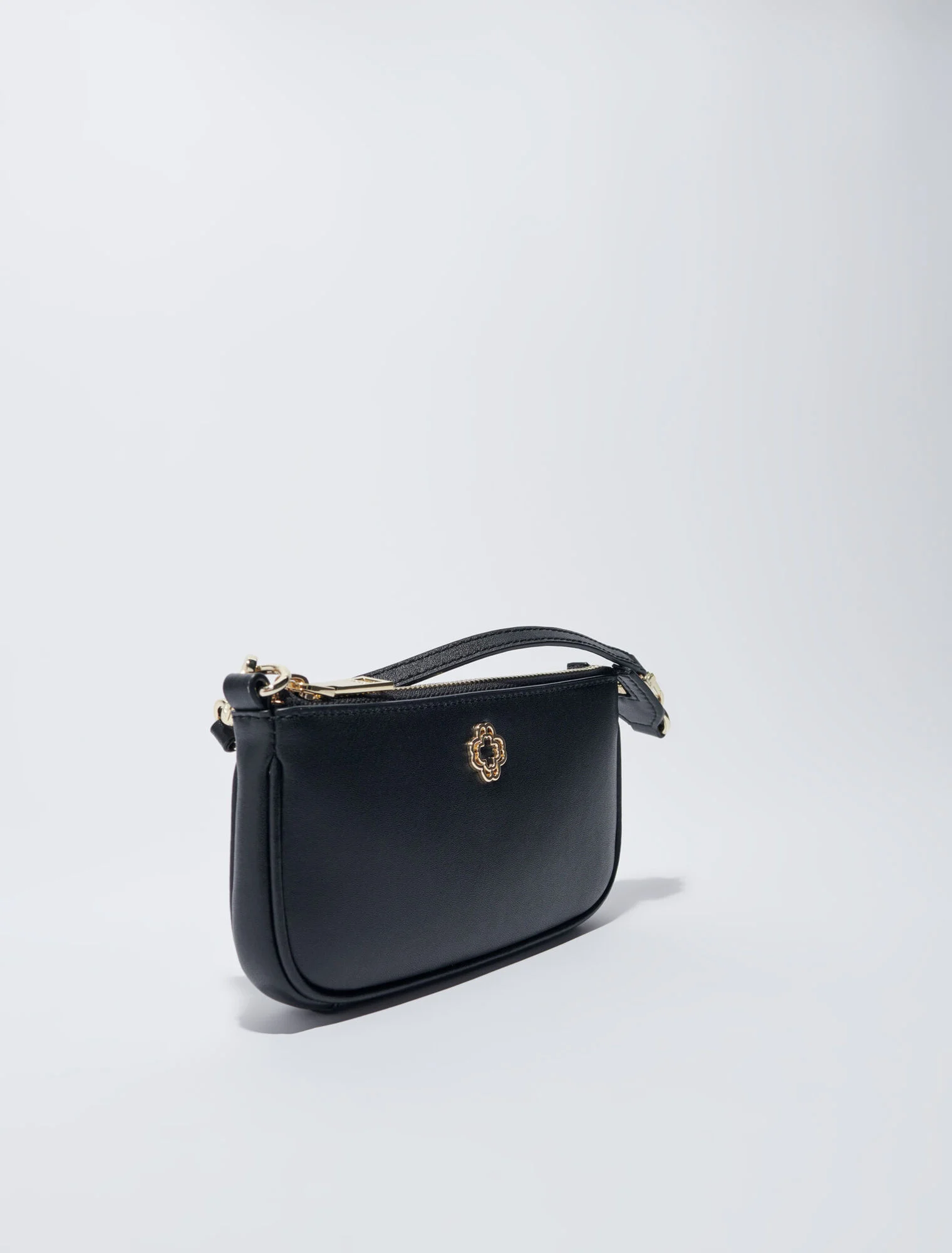 Small leather clutch bag