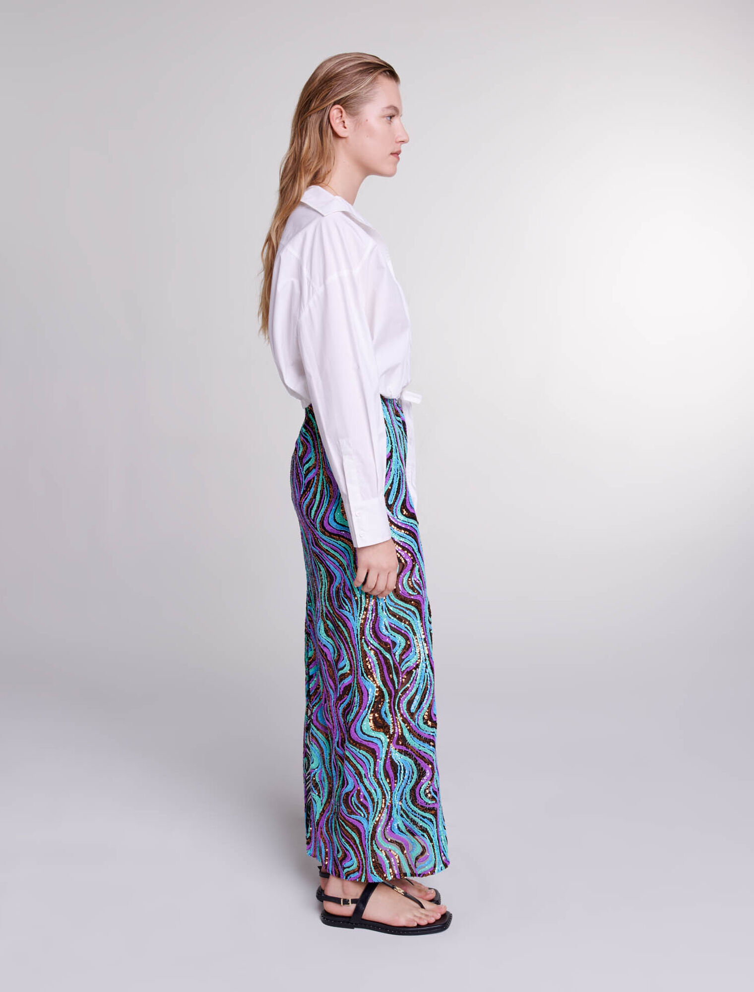 Cropped cotton shirt