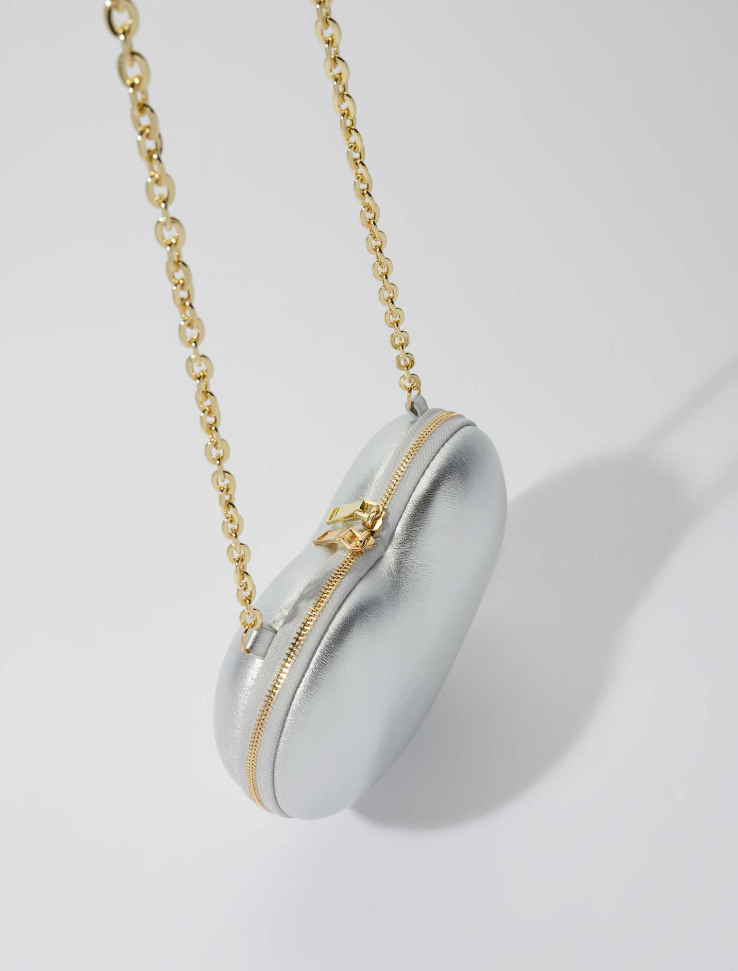 Heart-shaped leather bag