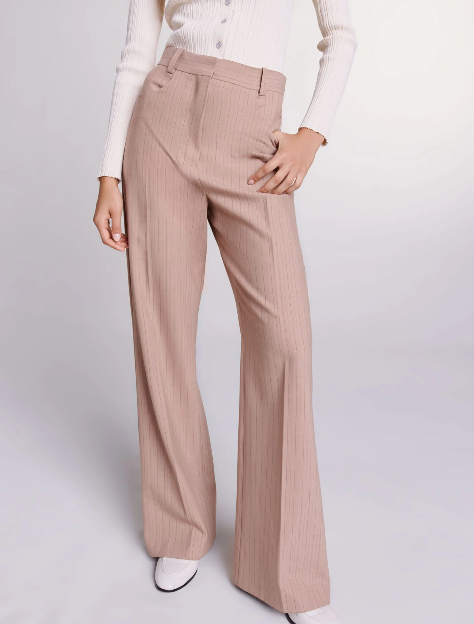 High-waisted trousers