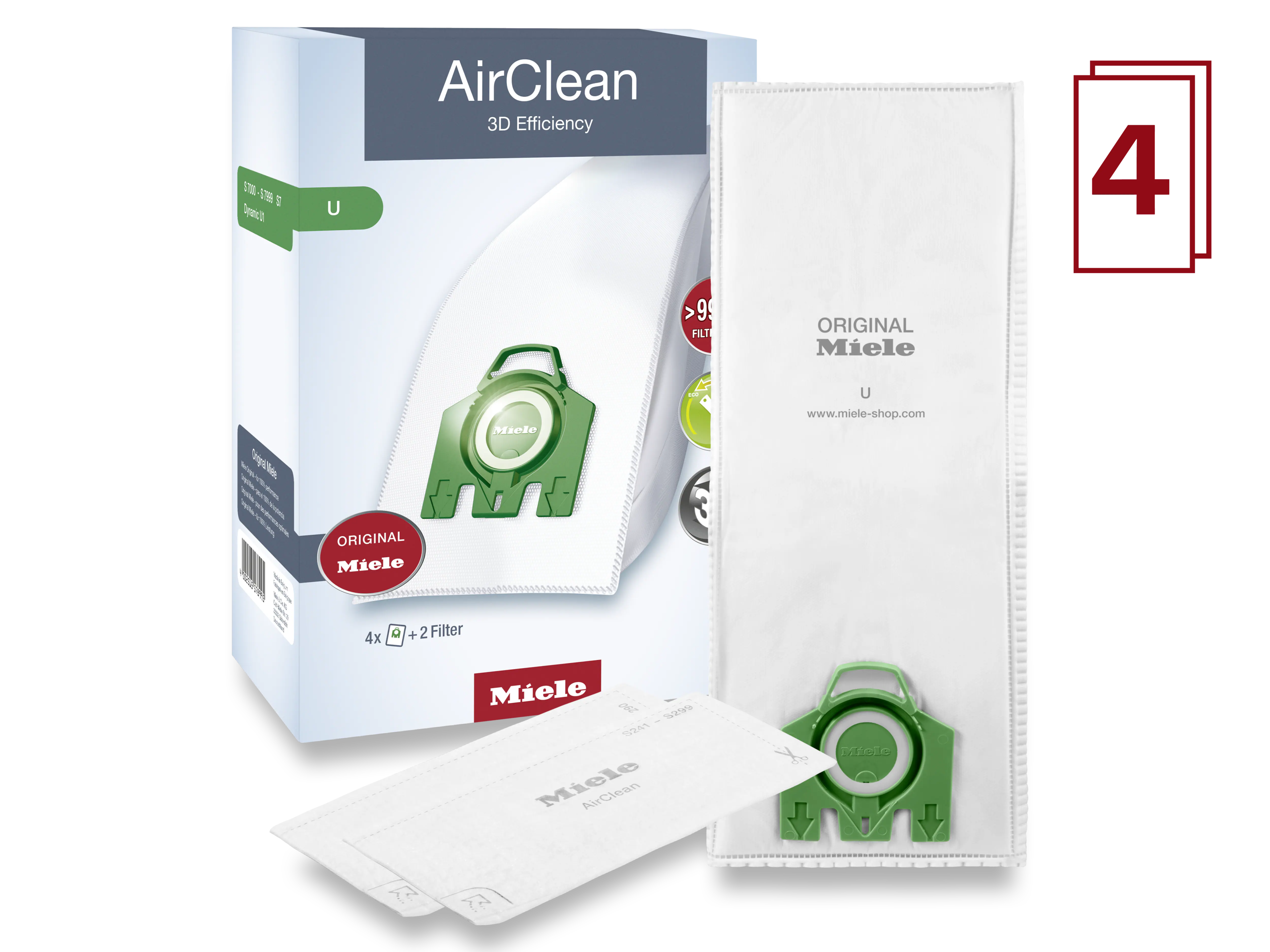 AirClean 3D Efficiency U dustbags
