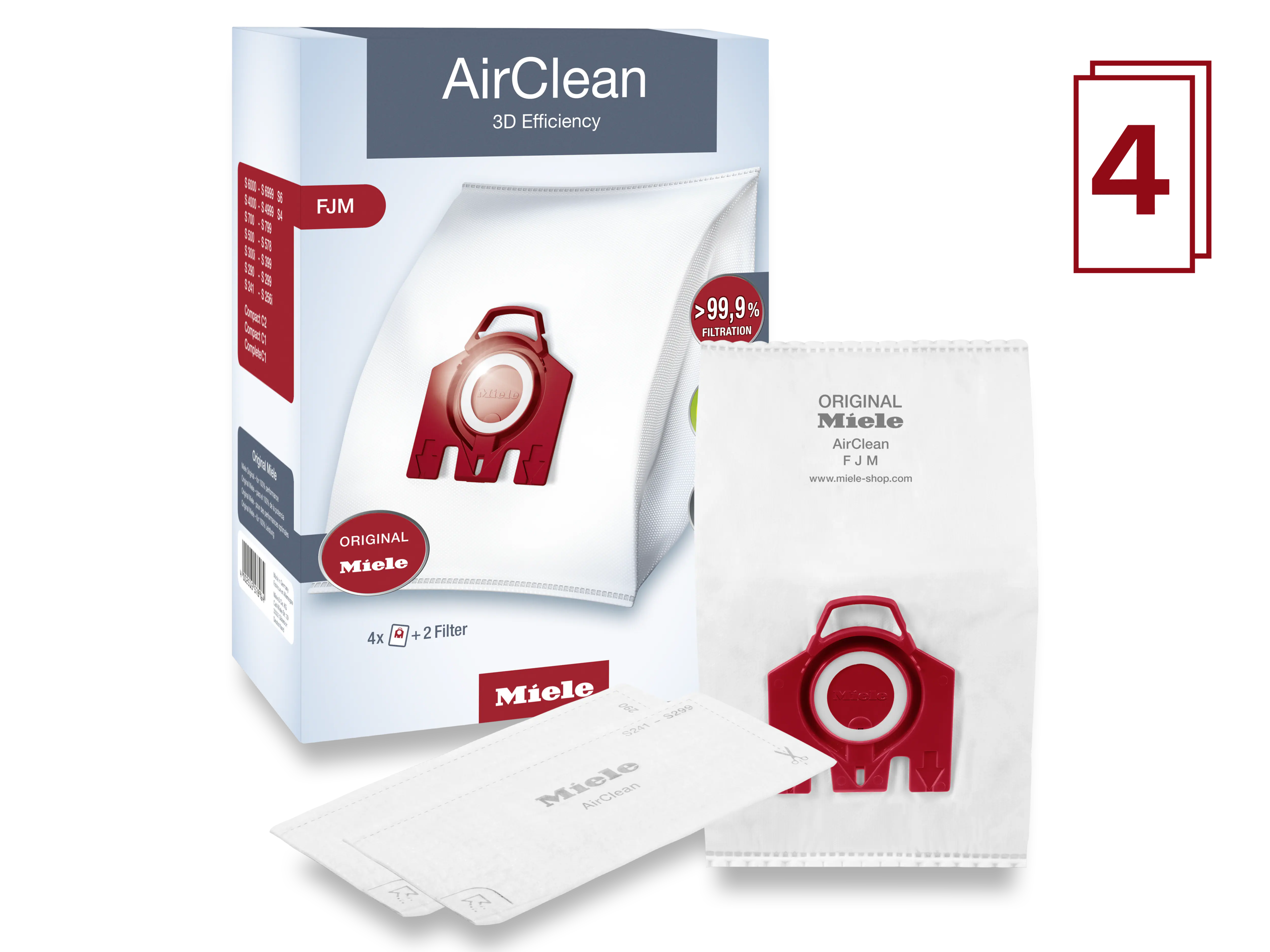 AirClean 3D Efficiency FJM dustbags